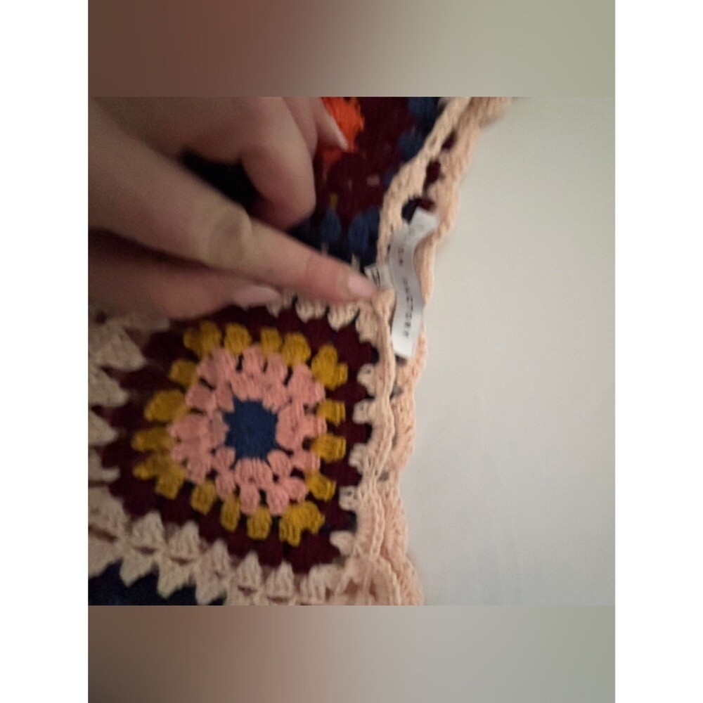 English Factory Saturday Sweater Boho Crochet Vintage Style Top Women's Small - Picture 12 of 13
